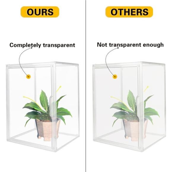 Clear Stackable Plastic Storage Bins with Magnetic Lid, Dustproof Book - Picture 4 of 7